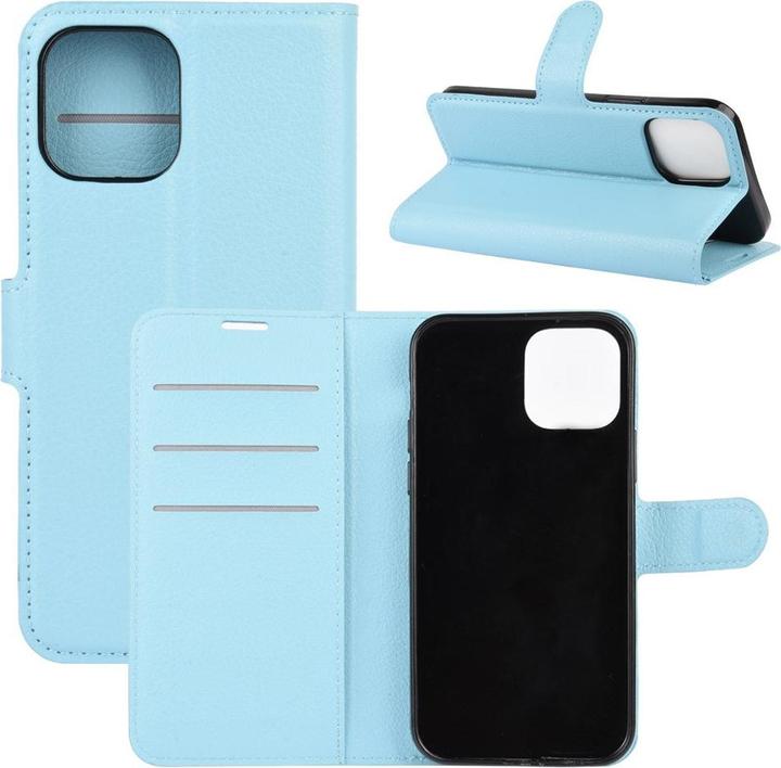 Actual product image Cover-Discount iPhone 12 / 12 Pro - leather case cover light blue (Apple iPhone 12, Apple iPhone 12 Pro)