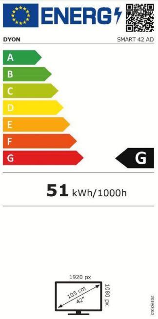 Energie-Label Dyon SMART 42 AD (42", AD, LCD, Full HD)