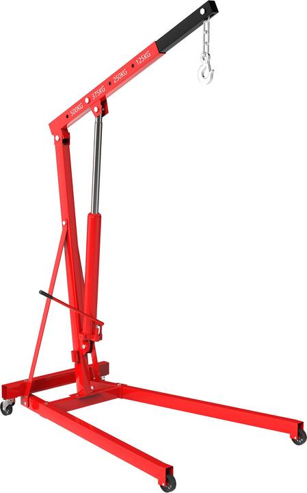 Produktbild Wiltec Werkstattkran bis 500kg Motorkran Getriebekran Motorheber Hebekran Faulenzer