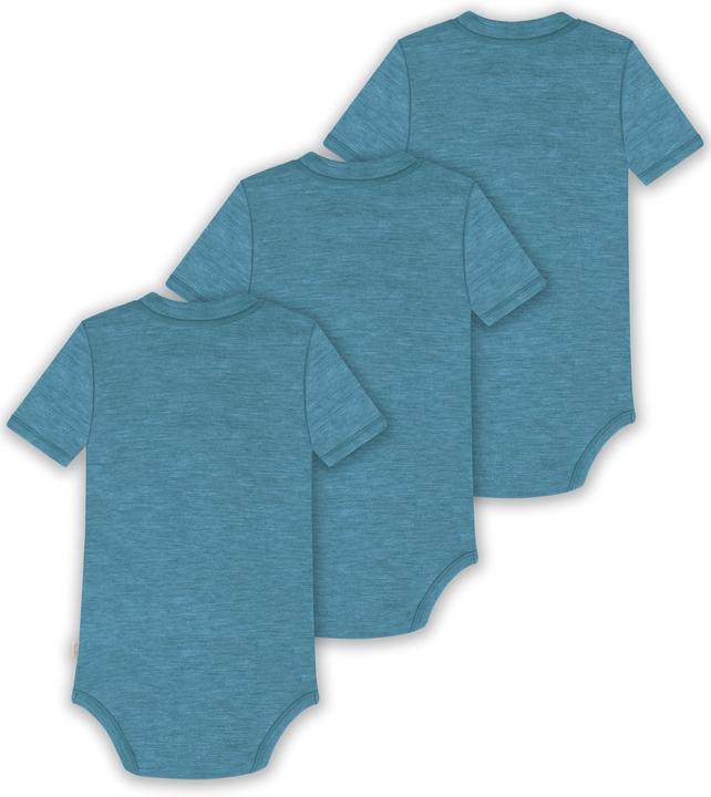 Actual product image Normani Set of 3 baby merino short-sleeved body "Tihoi" - 9315 (92)