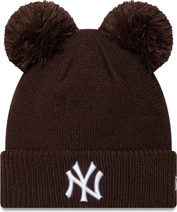 New Era Damen Double Bobble Wintermütze Ny Yankees Braun