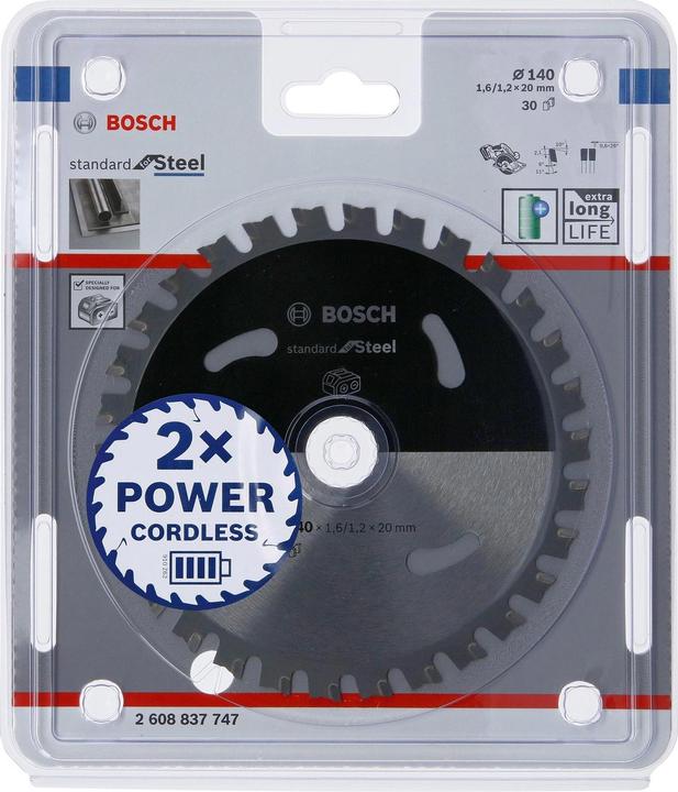 Produktbild Bosch Professional Zubehör PRO Steel cordless Kreissägeblatt, 140 x 1,6 x 20 mm