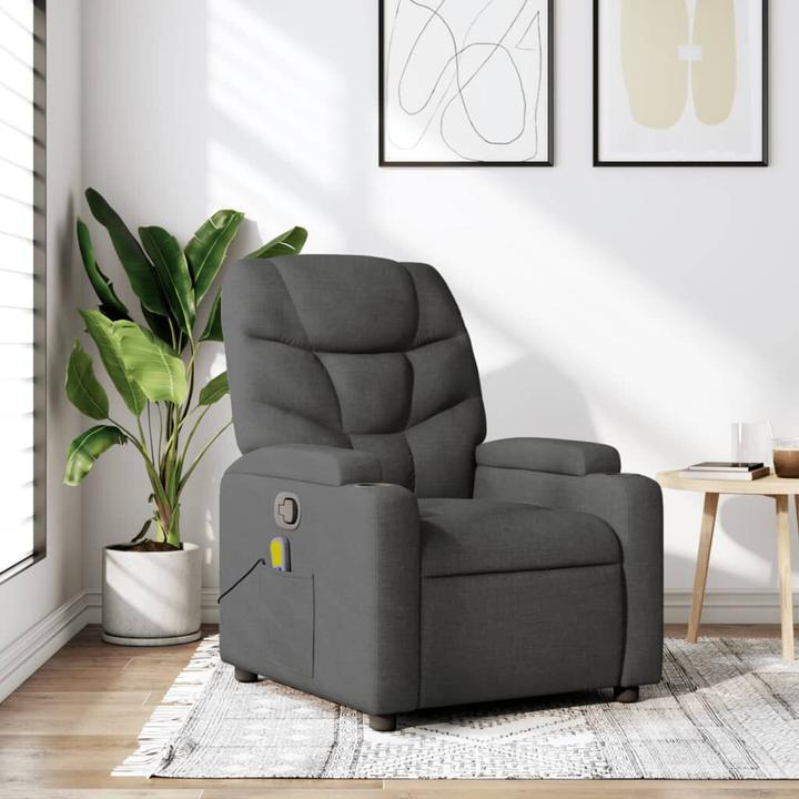 Image du produit VidaXL Fauteuil de massage gris foncé Tissu,Couleur : gris foncé,Matériaux