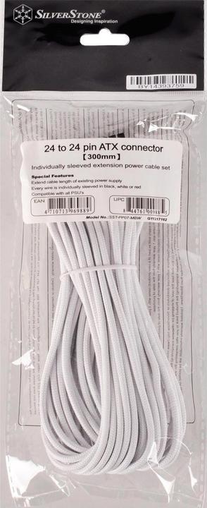 Productafbeelding Silverstone ATX Uitbreiding 24-24Pin wit