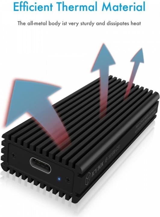 Produktbild Icy Box ext. M.2 NVMe Gehäuse IB-1816M-C31 (M.2 2280, M.2 2230, M.2 2260, M.2 2242)