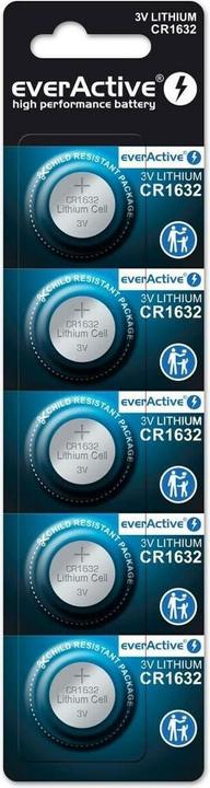 Everactive Mini CR1632 Pile au lithium Blister de 5 pièces (5 pcs, CR1632, 140 mAh)