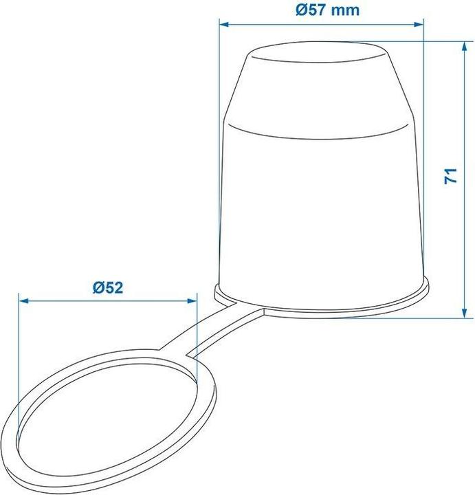 Produktbild ProPlus Abdeckkappe Kunststoff mit Ring im Blister