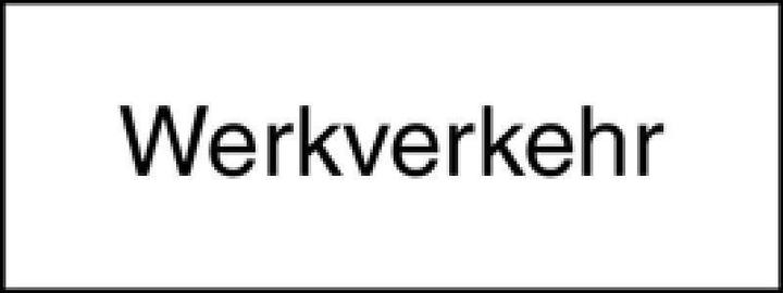 Produktbild BRW Zusatztafel Werkverkehr 10.106