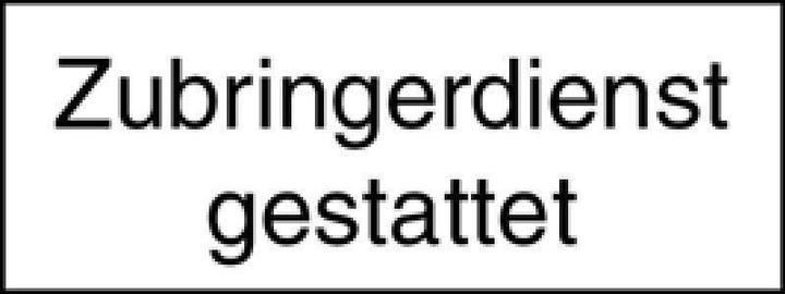 Produktbild BRW Zusatztafel Zubringerdienst gestattet 10.110