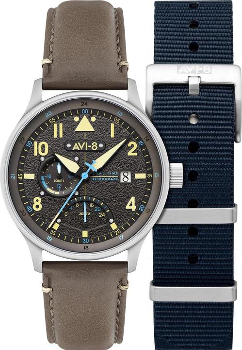 AVI-8 AV-4101-09 Hawker Hurricane McKellar Dual Time (Fliegeruhr)
