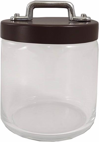 Vorratsdose Glas mit Deckel Alu und Bügel 0.5lt