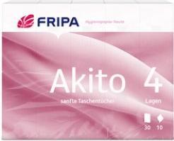 Fripa Papiertaschentuch akito 6010604 21x21cm weiss 30x10St.