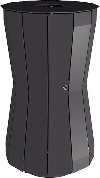 Actual product image Renner Helmuth Outdoor waste collector, capacity 80 l, HxWxD 950 x 550 x 550 mm, charcoal / (80 l)