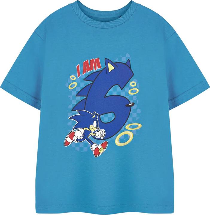 Produktbild Sonic The Hedgehog I Am 6 TShirt Jungen Geburtstag kurzärmlig (116)
