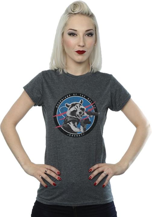 Actual product image Womens/Ladies Guardians Of The Galaxy Rocket Emblem Cotton T-Shirt (S)