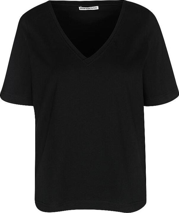Drykorn Jersey Jacina T-Shirt V-Neck Black (XL)