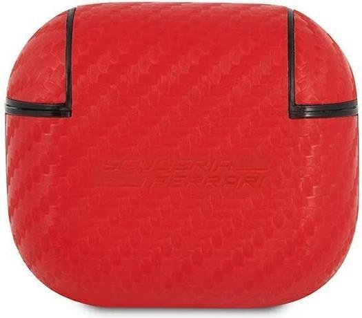Actual product image Ferrari FESA3CARE AirPods 3 cover czerwony/red On Track PU Carbon (Headphone sleeve)