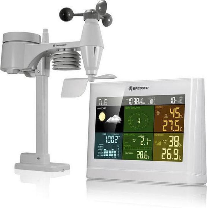 Actual product image Bresser weather station 5-in-1- With multifunctional outdoor sensor- with rain and wind meter- white