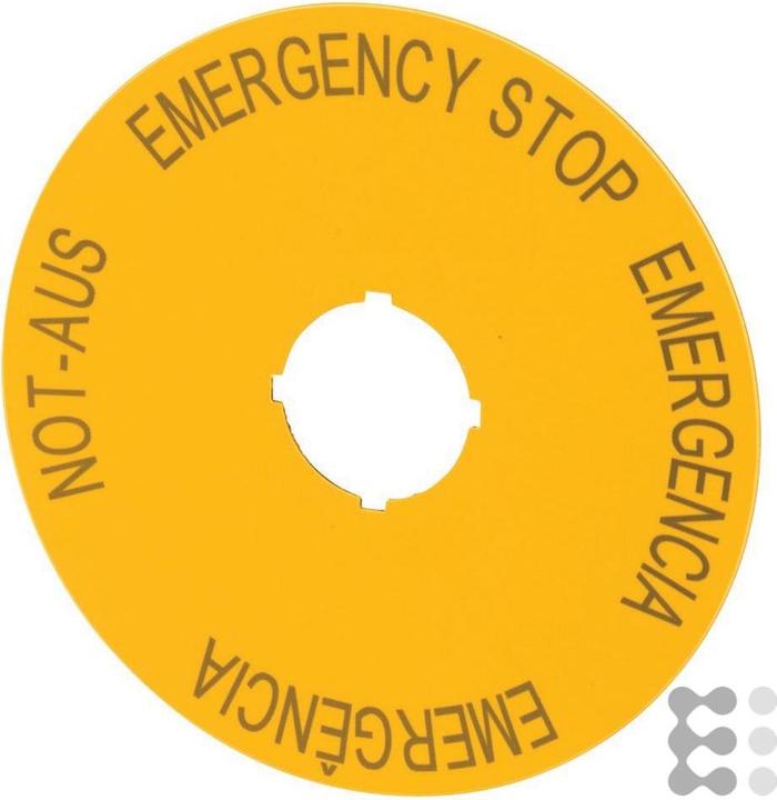 Image du produit Eaton Electric GmbH Plaque d'arrêt d'urgence avec inscription M22-XAK2