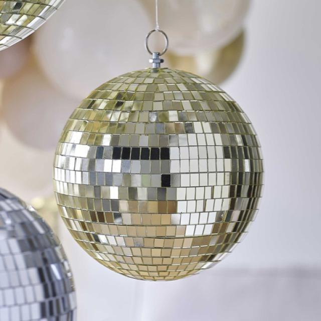 Actual product image Ginger Ray Disco ball gold medium - Hanging decoration - by