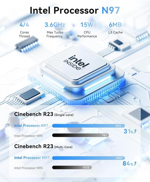 Produktbild AceMagic Mini PC mit Intel Alder Lake N97 Prozessor (16 GB)
