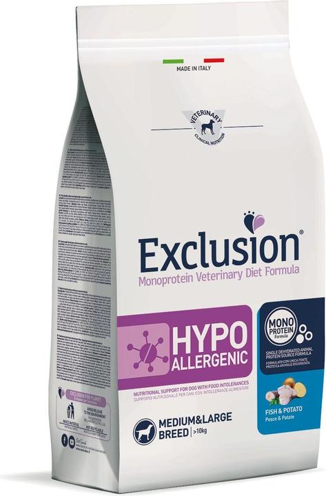 Immagine prodotto Exclusion Pesce e patate ipoallergenico di media/grande taglia (Adulto, 1 pz., 12000 g)