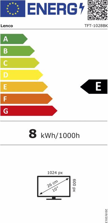 Energie-Label Lenco Tft-1028 (10", LCD, HD, 2016)