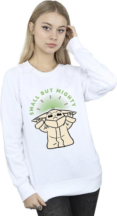 Actual product image Star Wars Womens/Ladies The Mandalorian Small But Mighty Grogu Sweatshirt (XXL)
