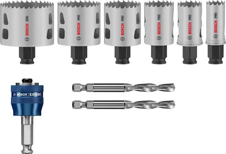 Produktbild Bosch Professional Zubehör PRO Multi Material PC Plus Lochsägen-Set, 9-tlg. (29 mm, 65 mm, 51 mm, 44 mm, 22 mm, 35 mm)