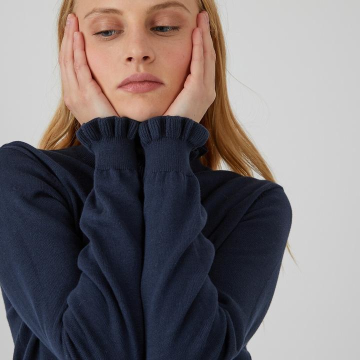 Immagine prodotto La Redoute Collections Maglia con colletto a balze e maniche lunghe (S)