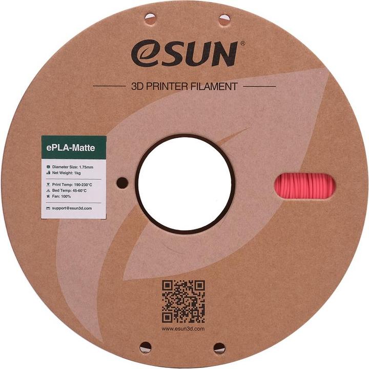 Produktbild eSUN ePLA-Matte Erdbeer Rot Filament 1.75mm 1Kg (PLA, 1.75 mm, 1000 g, Rot)