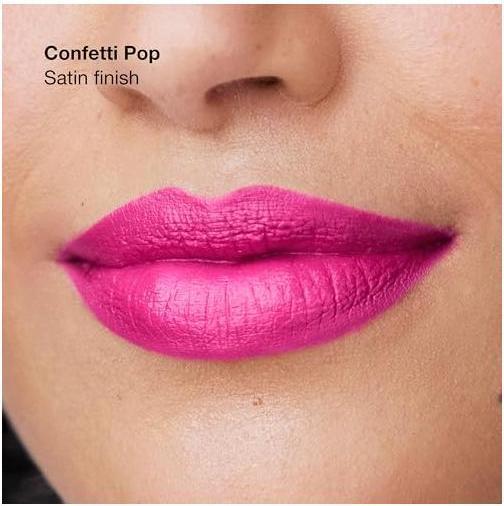 Actual product image Clinique Pop Longwear Lipstick Confetti Pop - Satin 3.9g (Confetti Pop)