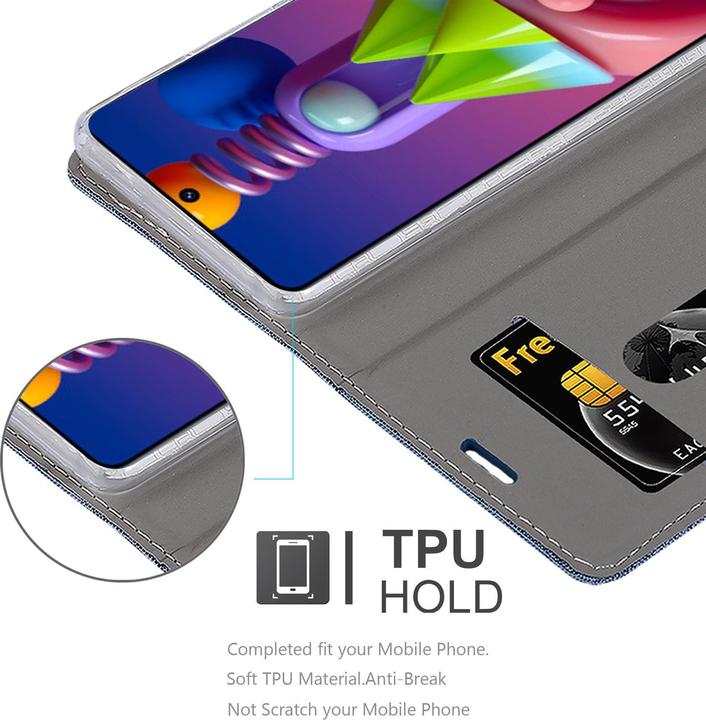 Actual product image Cadorabo Book Jeans Optics Cover (Samsung Galaxy M51)