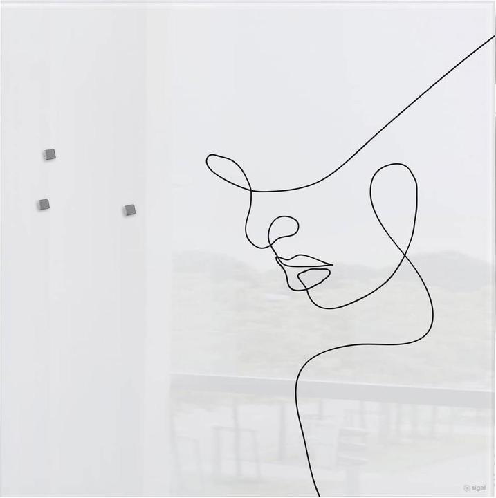 Image du produit Sigel Tableau magnétique en verre Artverum avec design (Tableau magnétique, 48 x 48 cm)