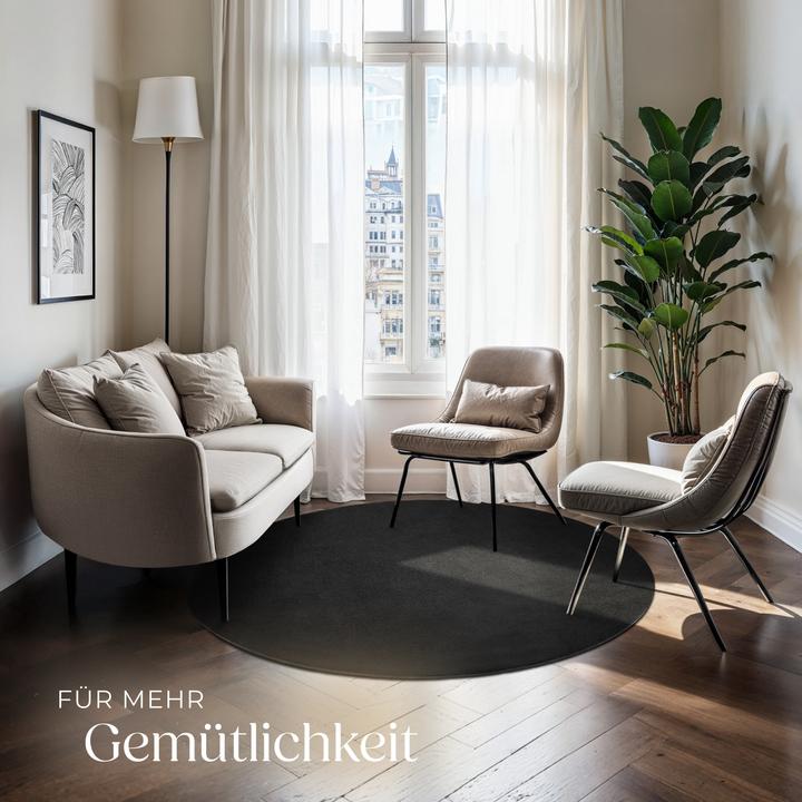 Actual product image tectake Short pile carpet Soft Zone (120 x 120 cm)