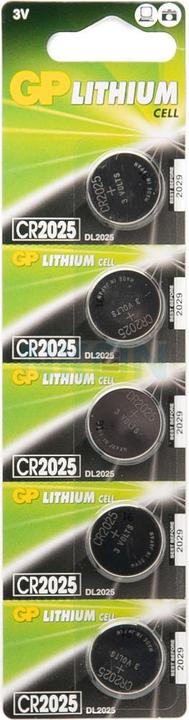 Produktbild GP Batteries Lithium Cell (5 Stk., CR2025, 160 mAh)