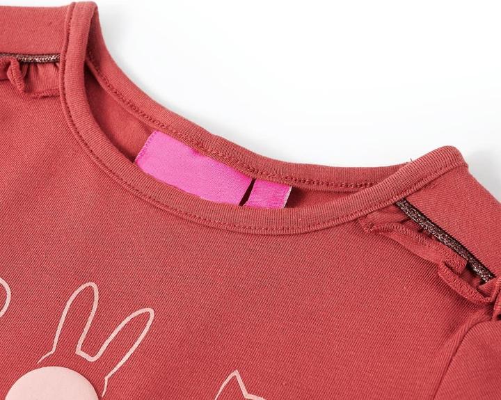 Produktbild VidaXL Kinder-Langarmshirt Dunkelrosa 140,Material: 95 % Baumwolle (140)