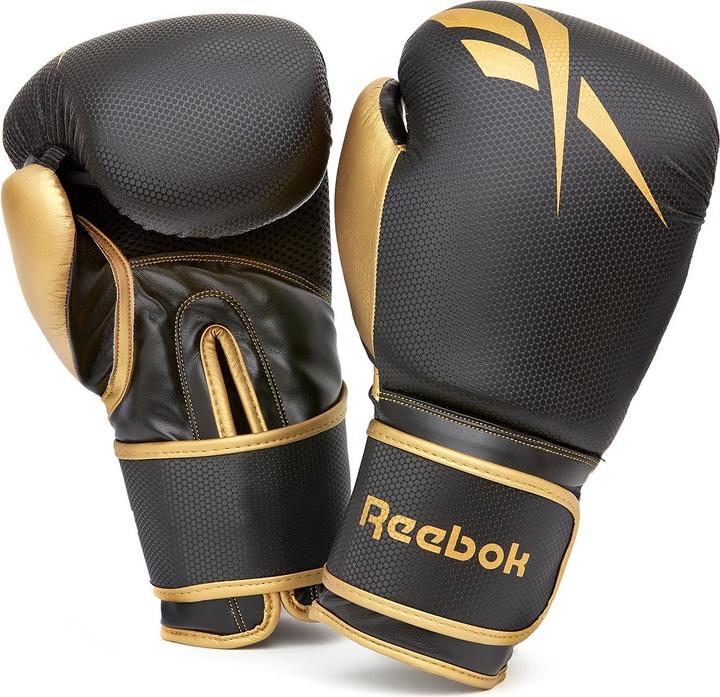 Actual product image Reebok Boxing Gloves Pro Black/Gold (10 OZ, 10)
