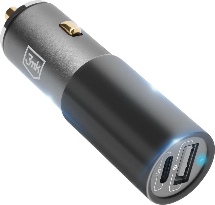 Actual product image 3MK Hyper Car Charger 100W / DC12-24 / USB-C+USB-A
