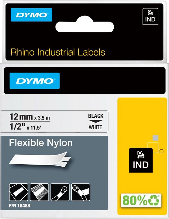Image du produit Dymo Bracelet en nylon du rhinocéros 18758 (1.20 cm, Blanc)