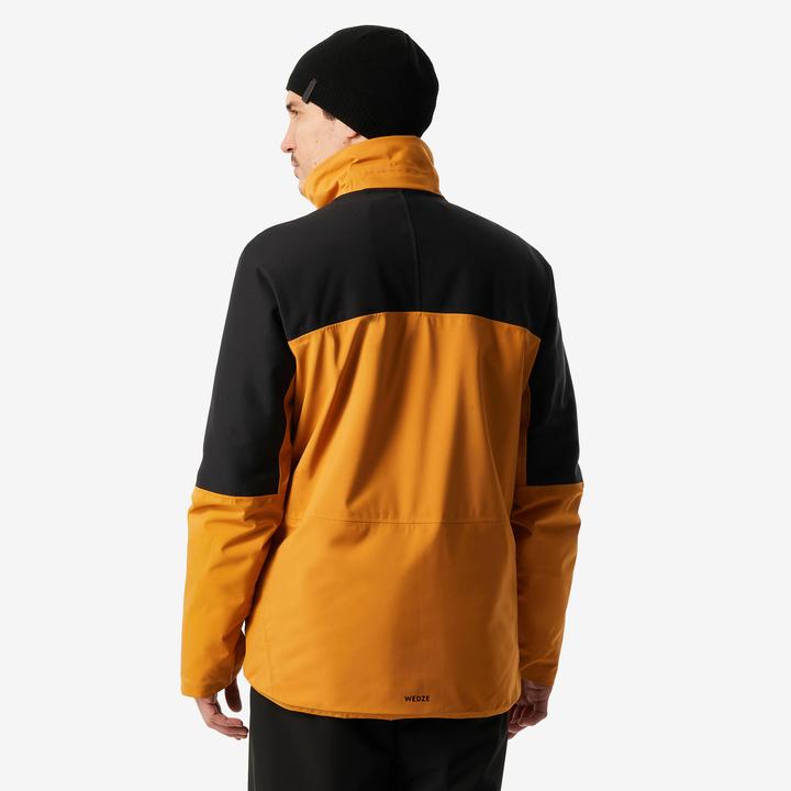 Immagine prodotto Wedze Giacca da sci da uomo impermeabile e resistente - 500 cammello/nero (M)