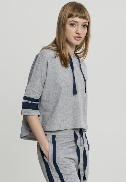 Actual product image Urban Classics Ladies Taped Short Sleeve Hoody (XS)