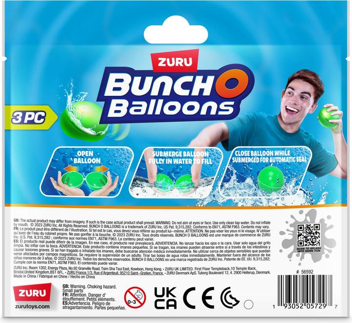 Image du produit Zuru Bunch O Balloons Ballons d'eau réutilisables 3pack ass. (3 x)