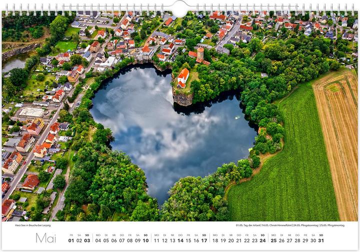Produktbild Kalender Sachsen von oben 2026 - Luftaufnahmen (45 x 30 cm, Deutsch)
