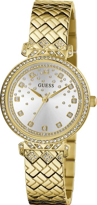 Produktbild Guess P GLD BRCT / SUN SLV GLITZ DL / P GLD BRCT W/ CRYS Armbanduhr (Uhr mit Schmuckstein, 32 mm)