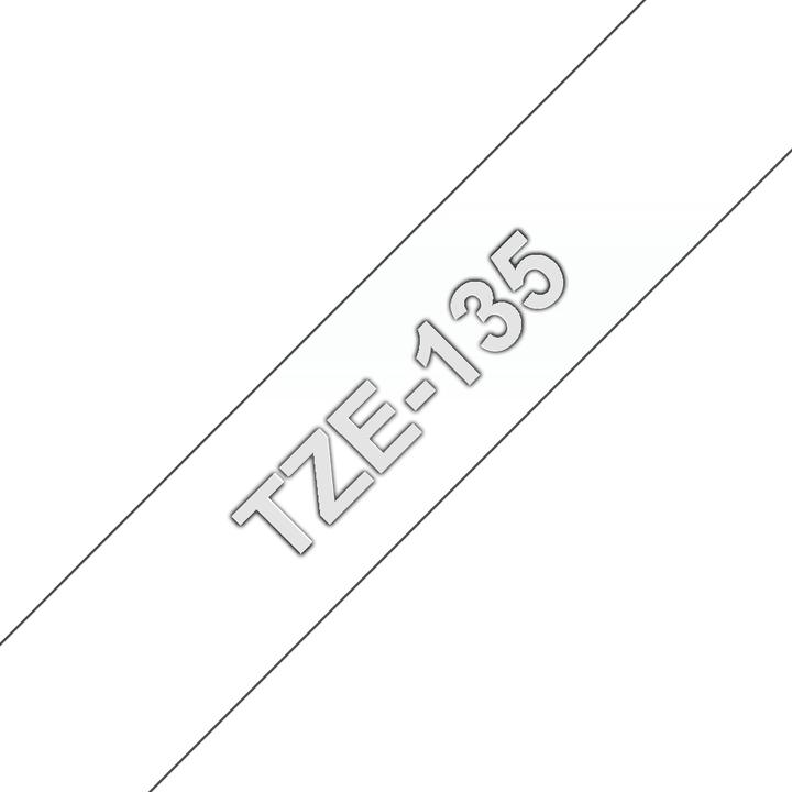 Actual product image Brother Tze-135 (1.20 cm, White, Transparent)