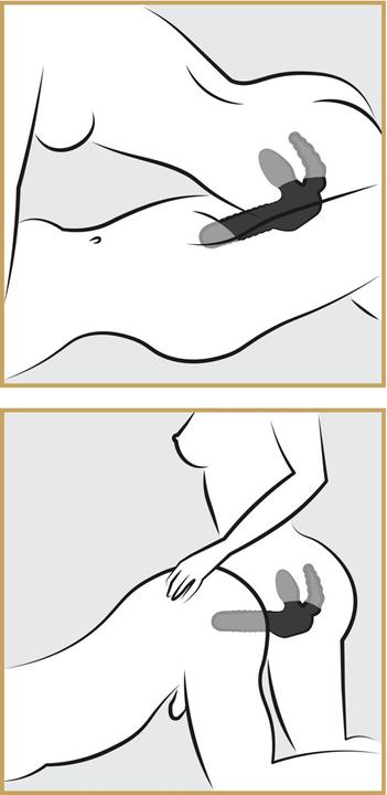 Actual product image Shots Strapless Strap-On With Anal Stimulation