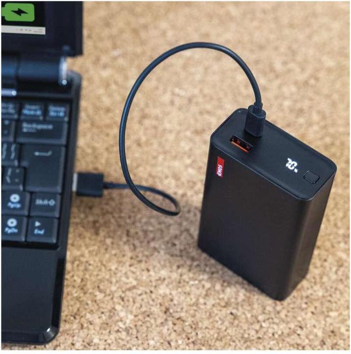 Produktbild Emos Powerbank NTBF20, 20 000 mAh, 65 W PD, schwarz (20000 mAh, 65 W, 74 Wh)