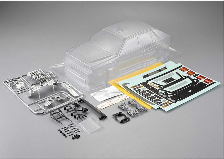 Actual product image killerbody Lancia Delta HF Integrale, clear body, kit all-in