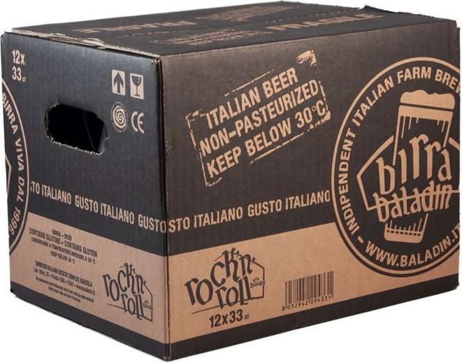 Actual product image Baladin Birra ROCK n' ROLL American Pale Ale with Pepper case / 7.5 % (12 x 33 cl)